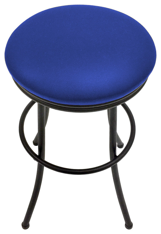 Peyton Blue 26inch Counter Height Black Frame Swivel Bar Stool
