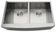 Gourmetier Stainless Steel Double Bowl Farmhouse Kitchen Sink, Brushed