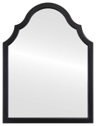 Pescara Framed Vanity Mirror, Peaks Cathedral, 24.4"x32.4", Matte Black