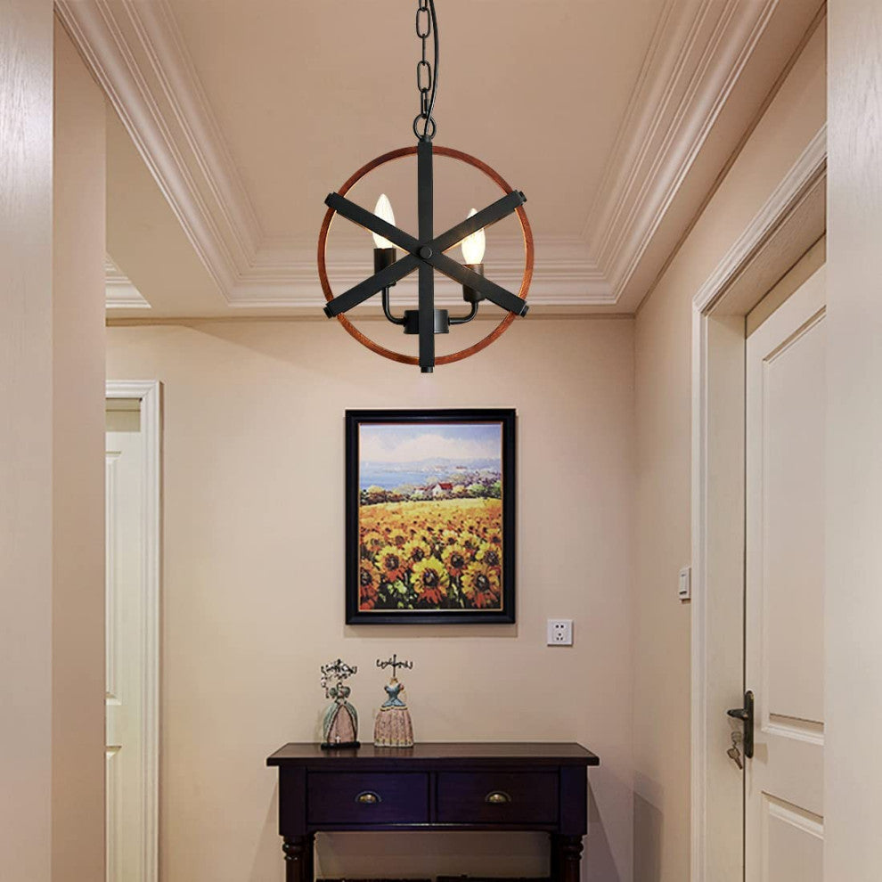 Globe Rustic Pendant Light Rustic Wooden Pendant Light Fixture