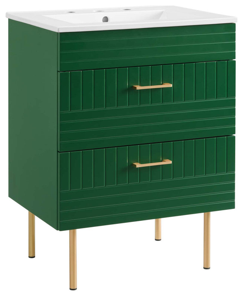 Daybreak 24" Bathroom Vanity, Green White