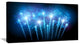 "Blue Fireworks at Night" Skyscape Canvas Photo Print, 32"x16"