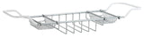 Tahiti Solid Brass Expandable Tub Shelf, Satin Nickel