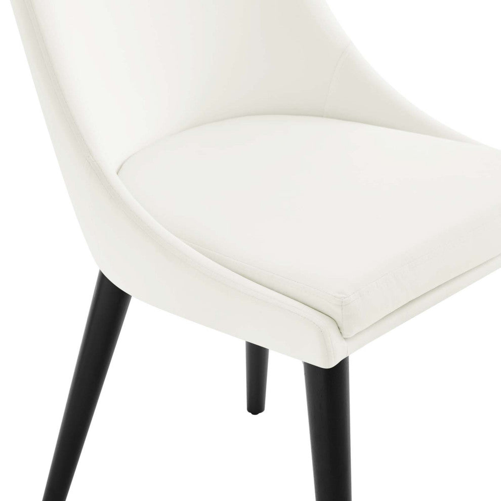 Viscount Accent Performance Velvet Dining Chairs, Set of 2, White
