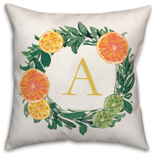 Monogram Citrus 18x18 Indoor / Outdoor Pillow