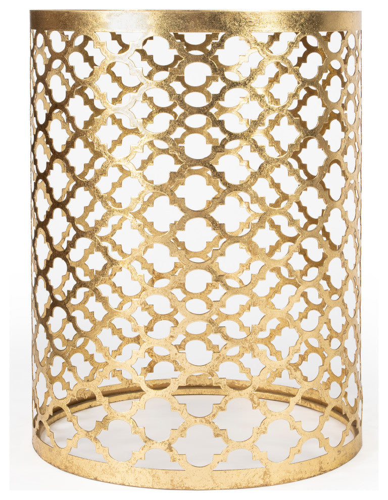 Butler Corselo Mirror and Gold Metal Accent Table