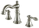 Fauceture Widespread Bathroom Faucet With Retail Pop-Up, Brushed Nickel