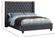 Ashton Linen Bed, Gray, Queen
