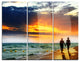 "Lovers at Beach" Photography Metal Wall Art, 3 Panels, 36"x28"