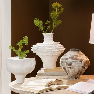 Ruffle Ceramic Decorative Vase