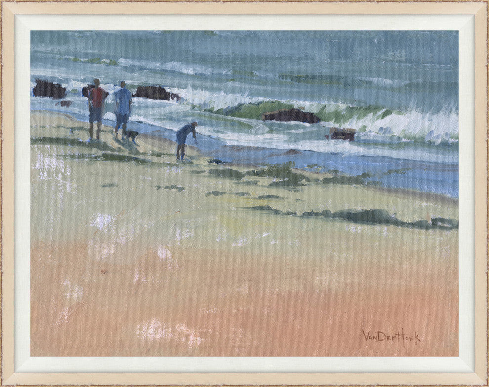 Seaside Pedestrians, Giclee Reproduction Artwork