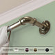 1" Pipe Blackout Curtain Rod, Antique Brass, 28"-48"
