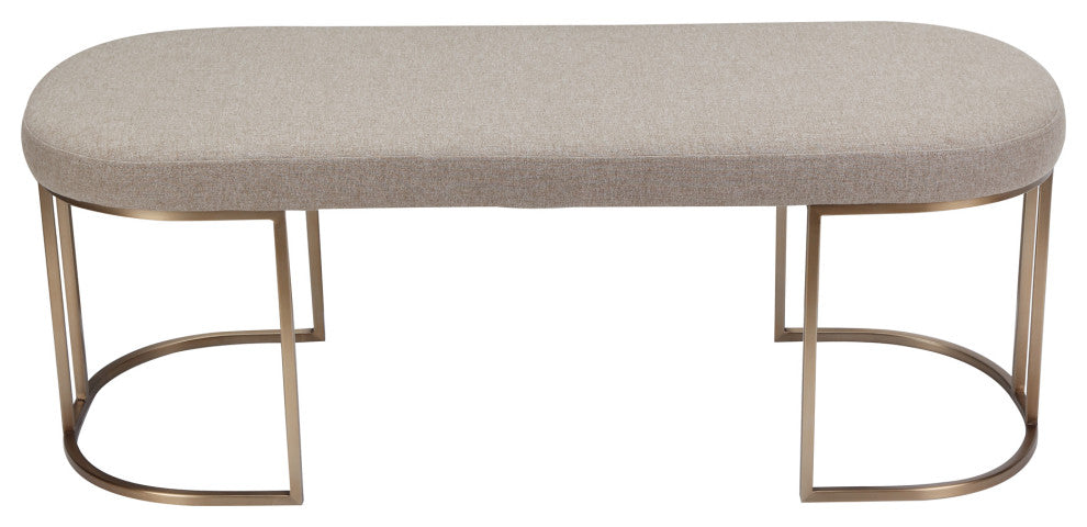 Art Deco Kazu Bench Light Grey - Grey