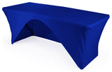 LA Linen Open Back Spandex Tablecloth, Royal Blue, 96"x30"x30"
