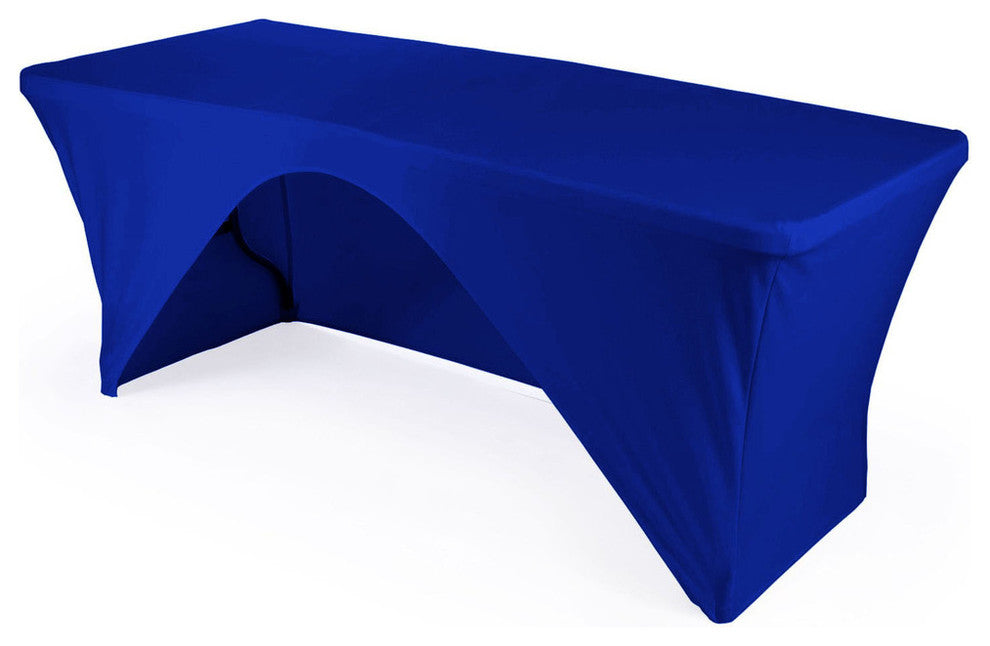 LA Linen Open Back Spandex Tablecloth, Royal Blue, 96"x30"x30"