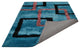 Hand Tufted Oriental Shaggy Geometric Area Rug, Multi, 8x10'