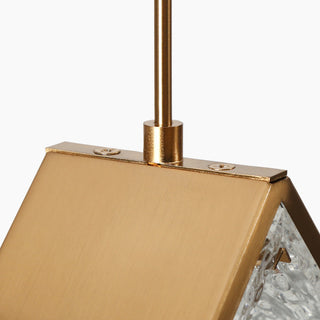 LNC Cendrillon 5-Light 40" Modern Square-Loop Acrylic LED Chandelier, Gold
