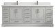 Fenway 84 Double Sink Bath Vanity in Coventry Gray 1.5" White Quartz