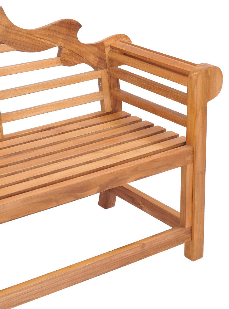 Teak Wood Lutyens Outdoor Triple Bench