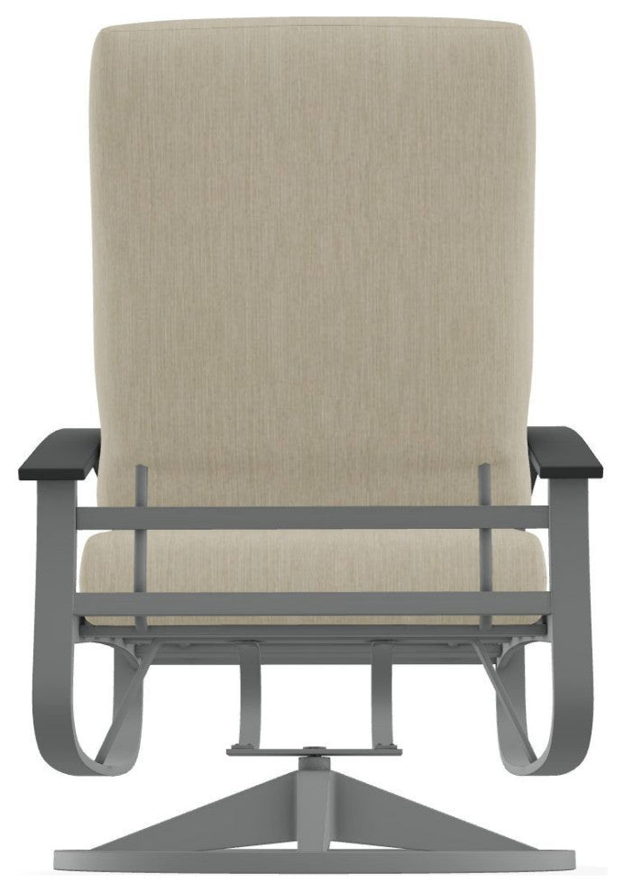 Belle Isle Cushion Outdoor Swivel Rocker, Huskie/Graphite