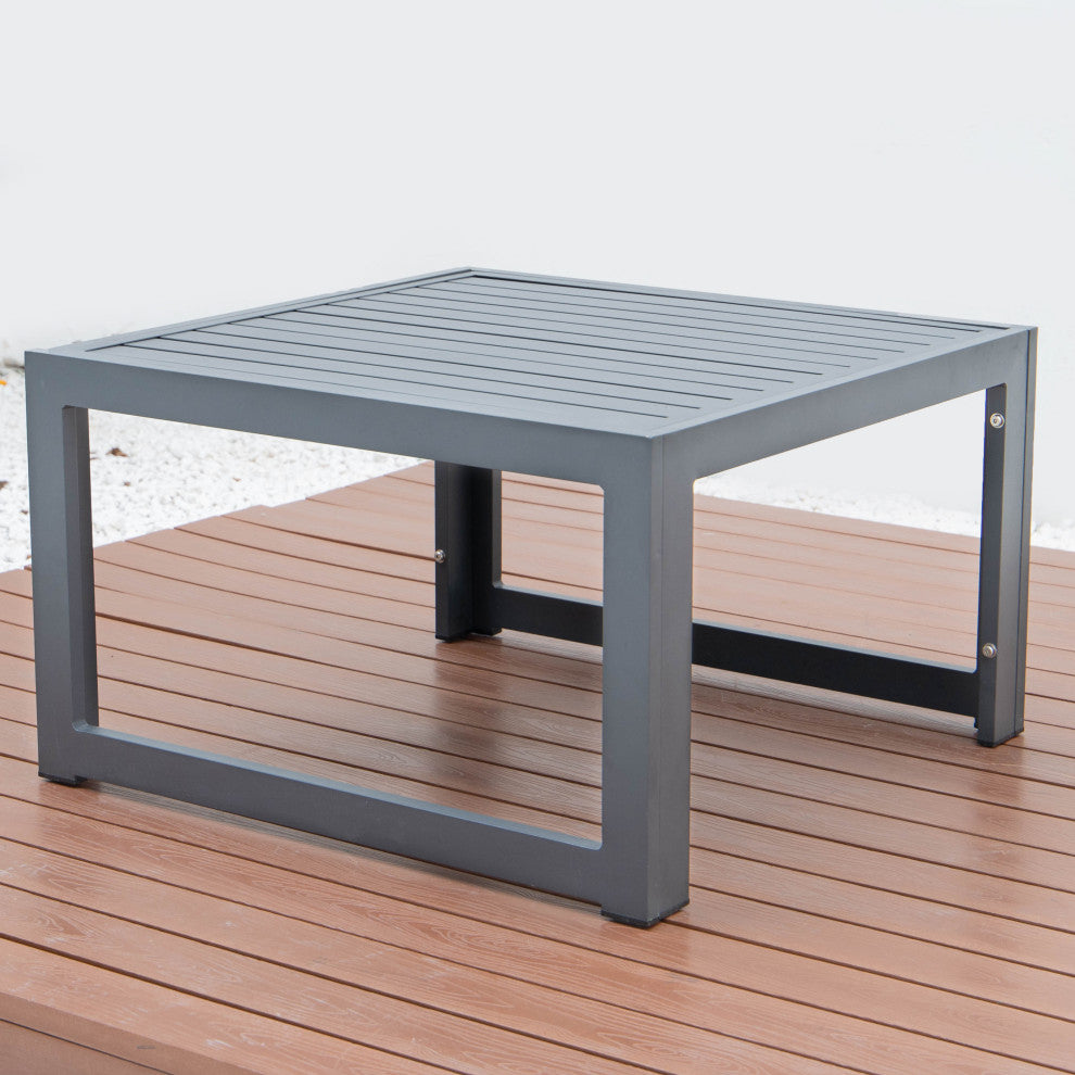 Chelsea 9-Piece Outdoor Patio Sectional With Coffee Table Set, Light Grey