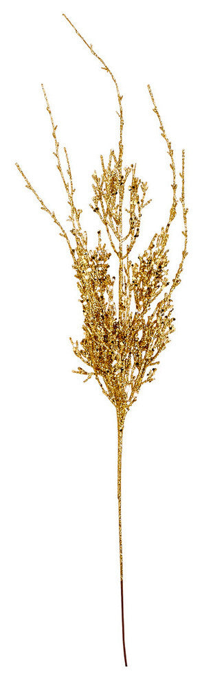 26" Gold Glitter Juniper Spray