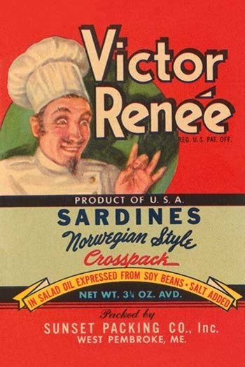 Victor Renee Sardines - Fine Art Giclee Print 24" x 36"