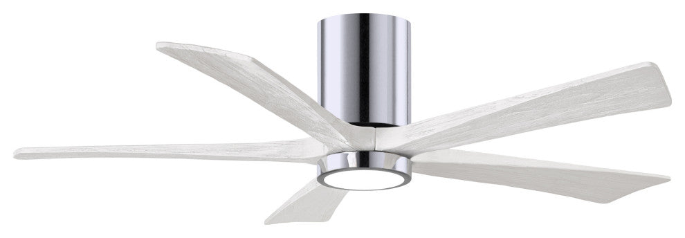 Irene-5HLK 52" Ceiling Fan, Polished Chrome/Matte White
