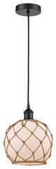 Innovations 616-1P-BK-G121-8RB-LED 1-Light Mini Pendant, Matte Black