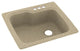 Swan 25x22x9 Solid Surface Kitchen Sink, 3-Hole, Prairie