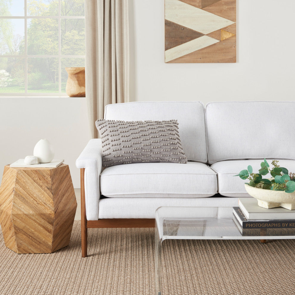 Mina Victory GC380 Throw Pillow, Light Grey, 12"X20"