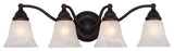 Vaxcel, Standford 4-Light Bathroom Vanity Light, Oil Burnished Bronze