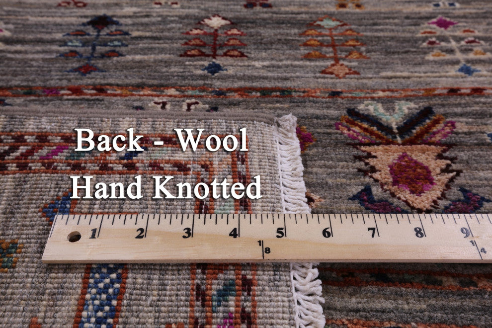 Handmade Persian Gabbeh Tribal Wool Rug 3' 5" X 5' 0" - Q13839
