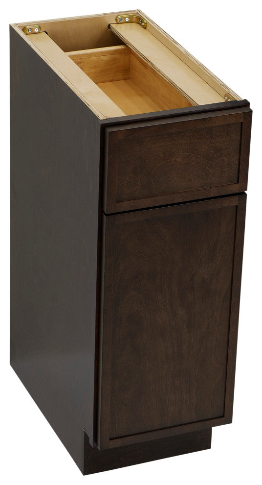 Vanity Art Birch Plywood Single Base Storage Cabinet, Brown, 12"