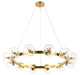 Safavieh Rylian 12 Lt 38" Chandelier, Brass