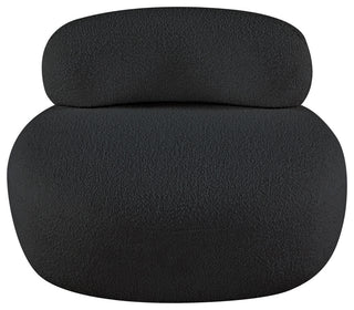 Venti Black Boucle Fabric Upholstered Set, Black, Chair