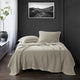 Waffle Weave Cotton Coverlet Set, 3 Piece, Light Tan, King