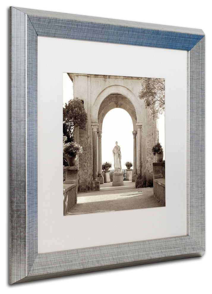 Alan Blaustein 'Giardini Italiano V' Art, Silver Frame, White Mat, 16x16