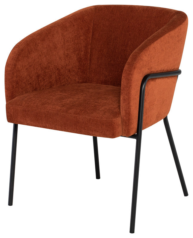 Estella Terracotta Fabric Dining Chair