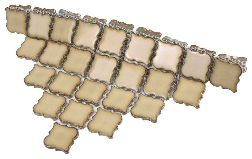 Hudson Tangier Mosaic Floor and Wall Tile, Caffe