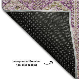 Premium Machine Washable Mayfield AMF574 Lavender 3' x 5' Rug