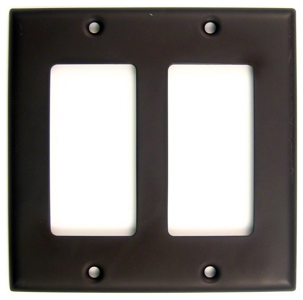 Double Rocker Switch Plate, Oil Rubbed Bronze