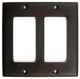 Double Rocker Switch Plate, Oil Rubbed Bronze