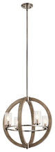 Kichler Grand Bank 4 Light Chandelier in Distressed Antique Gray