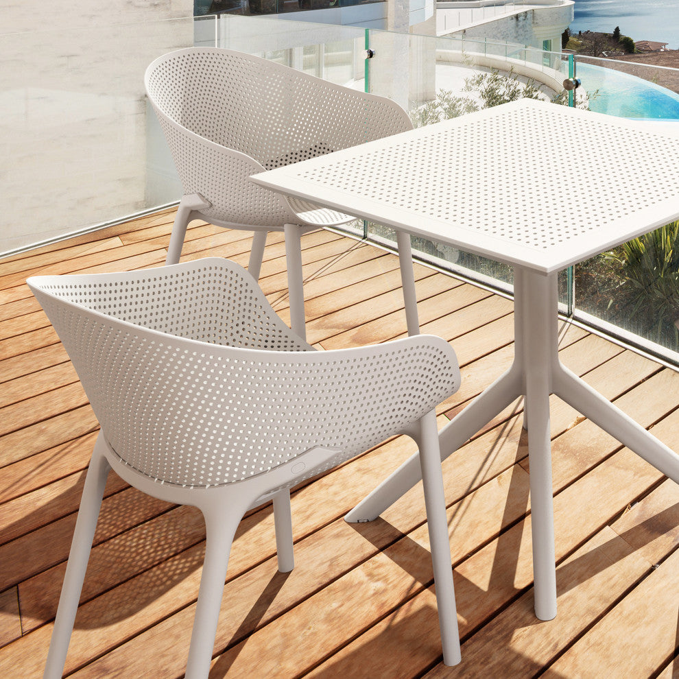 Compamia Sky Outdoor Bistro 3-Piece Set, White