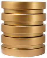 Levels Round Brushed Gold End Table