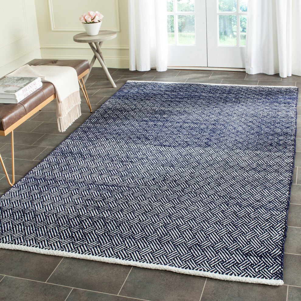 Safavieh Boston Bos680D Rug, Navy, 5'0" X 8'0"