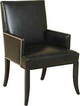 Lacquer Genuine Leather Dining Chair