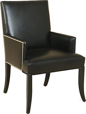 Lacquer Genuine Leather Dining Chair