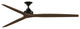 Fanimation Spitfire 84" Fan, Black Motor, Whiskey Wood Blades